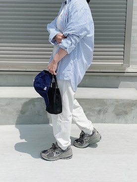 「MY THINKS（マイシンクス）のアイテム」を使った、鮒さん（レディース・153cm）の春コーディネート