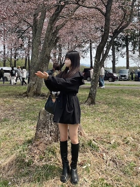 「GRL（グレイル）のアイテム（トレンチコート）」を使った、かなさん（レディース・161cm）の春コーディネート