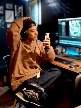 「UNIQLO U」｜ShoheiBieberさん（メンズ・170cm）の夏コーディネート