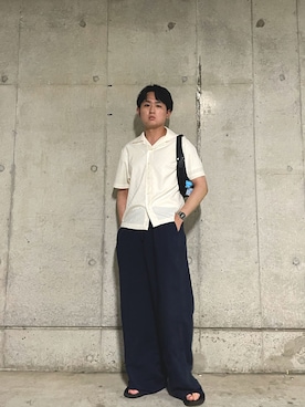 「アイテム（リング）」を使った、maron🌰さん（メンズ・169cm）の夏コーディネート