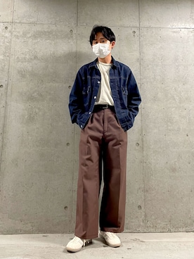 「春服デビュー宣言」｜「アイテム（ブルゾン）」を使った、maron🌰さん（メンズ・169cm）の春コーディネート