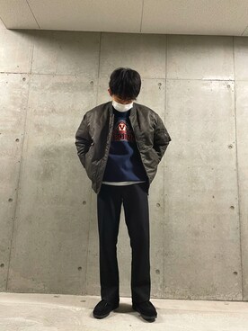 「RYO TAKASHIMA（リョウタカシマ）のアイテム（パンツ）」を使った、maron🌰さん（メンズ・169cm）の冬コーディネート