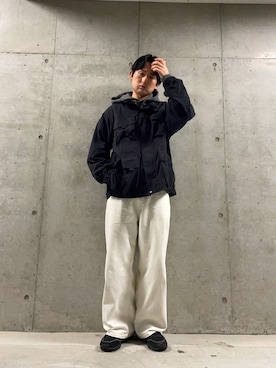 「GU（ジーユー）のアイテム（ナイロンジャケット）」を使った、maron🌰さん（メンズ・169cm）の秋コーディネート