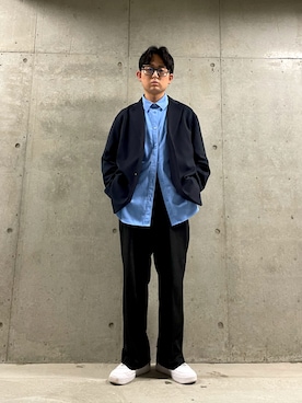 「MAISON SPECIAL（メゾンスペシャル）のアイテム（ジャケット/アウター）」を使った、maron🌰さん（メンズ・169cm）の春コーディネート