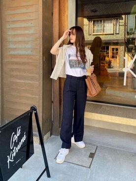TODAYFUL(トゥデイフル)の「ジョーゼットスリットパンツ(Georgette ...
