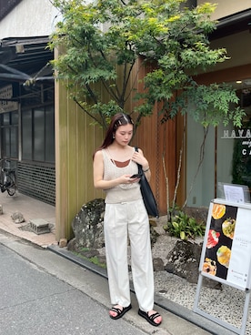 「アイテム（ベスト）」を使った、marenさん（レディース・165cm・20代）の秋コーディネート