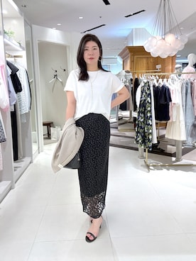 「La boutique BonBon（ラブティックボンボン）のアイテム（テーラードジャケット）」を使った、SEKIGUCHI.Rさん（レディース・160cm）の春コーディネート