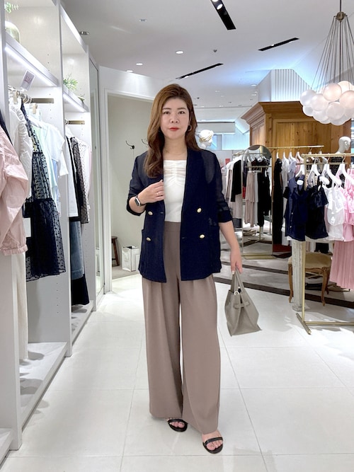 新品　La boutique BonBon メッシュメタルボタンライトジャケット La boutique BonBon｜【新色オフホワイト・ライトグレー登場