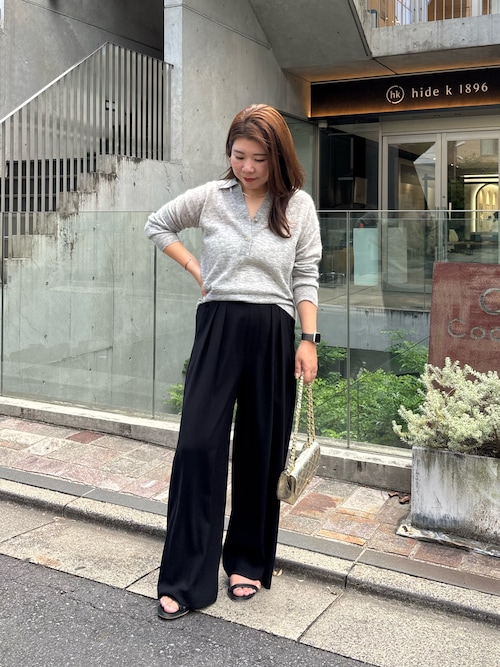 セール】【お上品なシアー感】モヘア混シアーポロニット（ニット