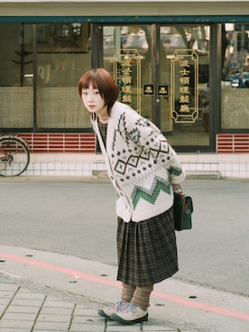 「毛衣」｜Nora ノラさん（レディース・157cm）の冬コーディネート