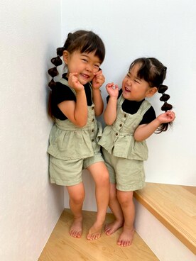 「アイテム（その他トップス）」を使った、cocoさん（キッズ・100cm）の夏コーディネート