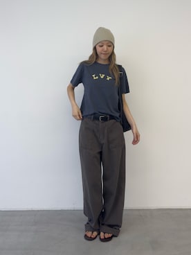 「CANAL JEAN（キャナルジーン）のEl mar　ジェリートングサンダル（サンダル、その他）」を使った、ANNAさん（レディース・158cm）の夏コーディネート