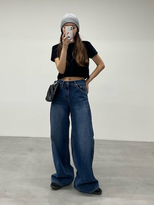 CANAL JEAN tシャツ El mar コンパクトベロア半袖Tシャツ
