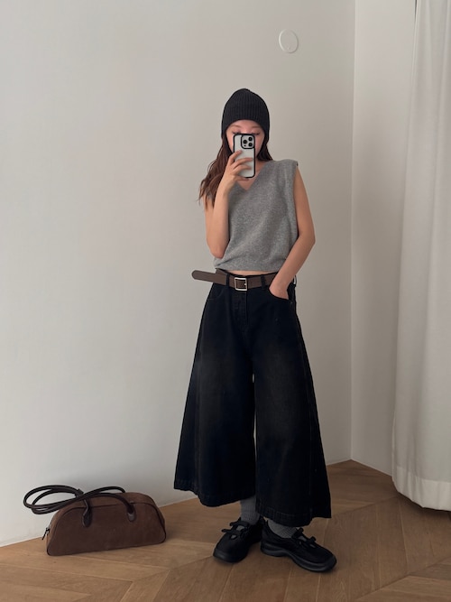 SLEEK カシミヤ混Vニットベスト（ベスト）｜CANAL JEAN