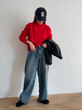 「CANAL JEAN（キャナルジーン）のアイテム（ステンカラーコート）」を使った、ANNAさん（レディース・158cm）の秋コーディネート