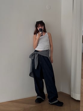 「アイテム（その他シューズ）」を使った、ANNAさん（レディース・158cm）の夏コーディネート