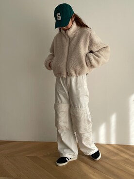 「CANAL JEAN（キャナルジーン）のアイテム（ブルゾン）」を使った、ANNAさん（レディース・158cm）の冬コーディネート