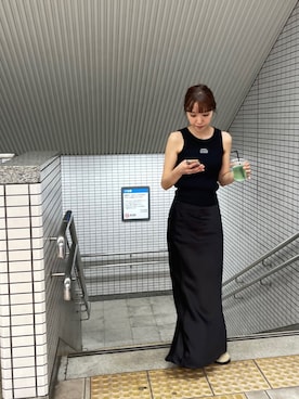 「CANAL JEAN（キャナルジーン）のアイテム（スリッポン）」を使った、ANNAさん（レディース・158cm）の夏コーディネート