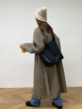 「TODAYFUL（トゥデイフル）のアイテム（その他アウター）」を使った、ANNAさん（レディース・158cm）の秋コーディネート