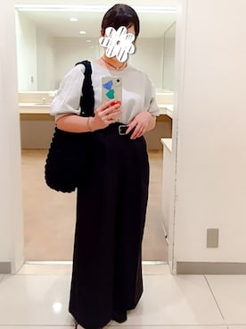 「アイテム（スラックス）」を使った、mさん（レディース・150cm）の夏コーディネート