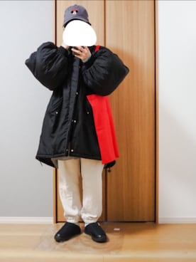 「DISCOAT（ディスコート）のアイテム（帽子）」を使った、mさん（レディース・150cm）の冬コーディネート
