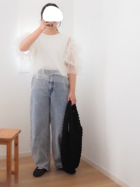 「Libra Cue（リブラ キュー）のアイテム（スリッポン）」を使った、mさん（レディース・150cm）の夏コーディネート