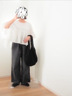 「Libra Cue（リブラ キュー）のアイテム（スリッポン）」を使った、mさん（レディース・150cm）の秋コーディネート