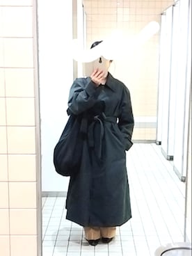 「UNIQLO（ユニクロ）のアイテム（トレンチコート）」を使った、mさん（レディース・150cm）の春コーディネート