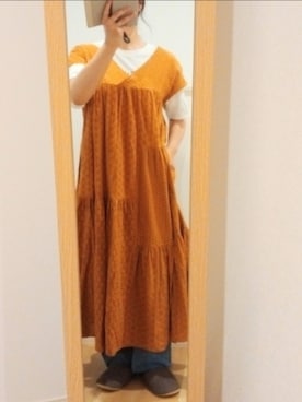 「LOWRYS FARM（ローリーズファーム）のCONEハイライズワイドデニム　800874（デニムパンツ）」を使った、mさん（レディース・150cm）の夏コーディネート