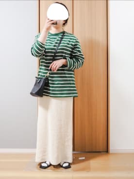 「select MOCA by son（セレクトモカバイソン）のアイテム（スカート）」を使った、mさん（レディース・150cm）の春コーディネート