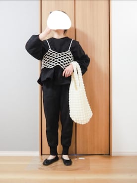 「select MOCA by son（セレクトモカバイソン）のアイテム（パンツ）」を使った、mさん（レディース・150cm）の春コーディネート