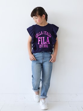 「FILA」｜antiquatoy  officialさん（キッズ・140cm）の春コーディネート