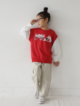 「レトロ」｜「アイテム（スウェット）」を使った、antiquatoy  officialさん（キッズ・120cm）の秋コーディネート