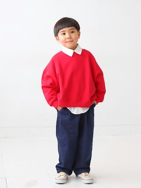 「むすこーで」｜antiquatoy  officialさん（キッズ・110cm）の冬コーディネート