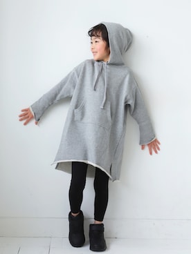 「スウェットワンピース」｜antiquatoy  officialさん（キッズ・120cm）の春コーディネート