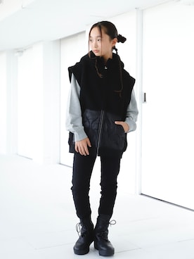 「アイテム（ベスト）」を使った、antiquatoy  officialさん（キッズ・140cm）の秋コーディネート