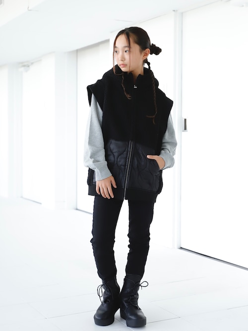 セール】フード付きボアベスト（ベスト）｜antiqua（アンティカ）の