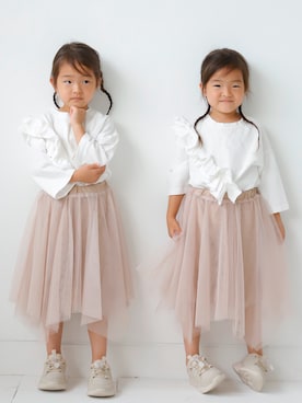 「アイテム（スカート）」を使った、antiquatoy  officialさん（キッズ・100cm）の夏コーディネート