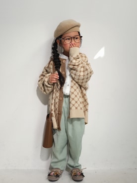 「アイテム（カーディガン/ボレロ）」を使った、antiquatoy  officialさん（キッズ・100cm）の夏コーディネート
