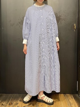 「rps（アールピーエス）のアイテム（シューズ）」を使った、あさぽんさん（レディース・162cm）の夏コーディネート