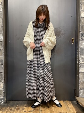 「rps（アールピーエス）のアイテム（カーディガン/ボレロ）」を使った、あさぽんさん（レディース・162cm）の秋コーディネート