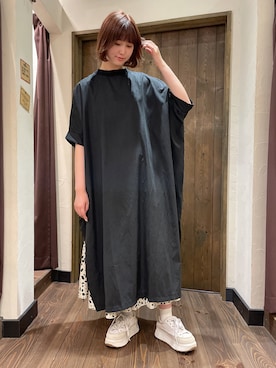 「rps（アールピーエス）のアイテム（スカート）」を使った、あさぽんさん（レディース・162cm）の秋コーディネート