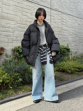 「URBAN RESEARCH（アーバンリサーチ）のアイテム（デニムパンツ）」を使った、mackeyさん（レディース・160cm）の秋コーディネート