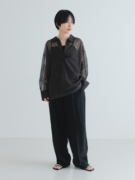「アーバンリサーチ」｜「アイテム（キャミソール）」を使った、mackeyさん（レディース・160cm）の春コーディネート