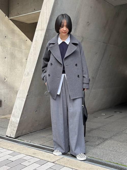 新品タグ付 TOP GRAY アーバンリサーチ　スーパー100メルトンPコート URBAN RESEARCH - 新品タグ付 TOP GRAY アーバンリサーチ スーパー100