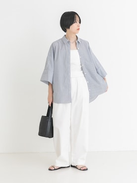 「LAOCOONTE（ラオコンテ）のアイテム（サンダル）」を使った、mackeyさん（レディース・160cm）の夏コーディネート