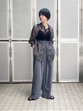 「ママの体型カバー」｜mackeyさん（レディース・160cm）の夏コーディネート