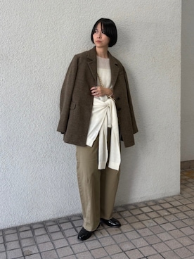 「イチ推しジャケットスタイル」｜「アイテム（その他アウター）」を使った、mackeyさん（レディース・160cm）の秋コーディネート