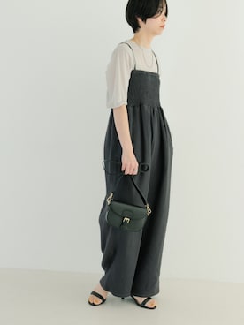 「URBAN RESEARCH（アーバンリサーチ）のアイテム（サロペット/オーバーオール）」を使った、mackeyさん（レディース・160cm）の春コーディネート