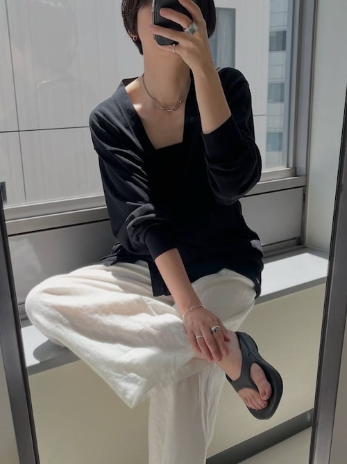 リネンイージーワイドスラックス